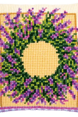 Fabrieksprijs Vervaco Lavendelkrans Kruissteekkussen pakket PN-0173731