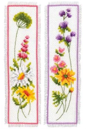 Gecertificeerd Vervaco Bladwijzer kit Bloemen set van 2 borduren (pakket) PN-0012541