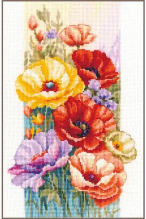 Beperkte Voorraad Vervaco Klaprozen borduren (pakket) PN-0210958