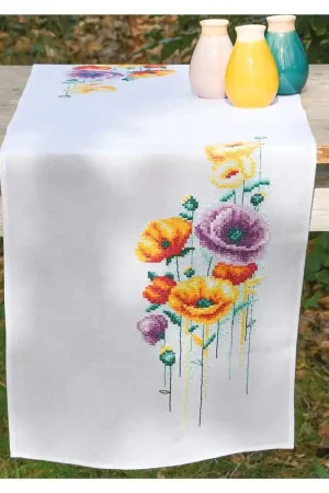 Fabrieksprijs Vervaco Loper kit Klaprozen PN-0207581 **