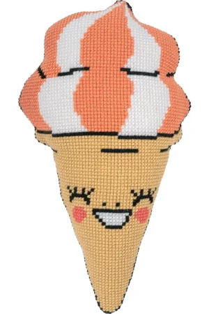 Direct Beschikbaar Vervaco Eva Mouton Softijsje Kruissteekvormkussen pakket met rug PN-0206618