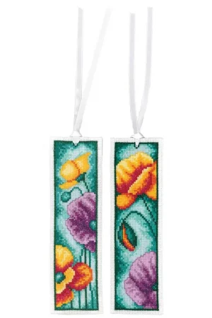 Gecertificeerd Vervaco Klaprozen set van 2 bladwijzer borduren (pakket) PN-0211783