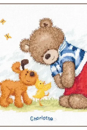 Vervaco Popcorn in de tuin borduren (pakket) PN-0202555 Weekendaanbieding