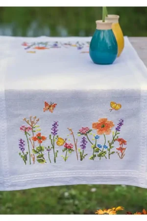 Vervaco Tafelloper Lavendel en veldbloemen borduren (pakket) PN-0199508 Bestseller