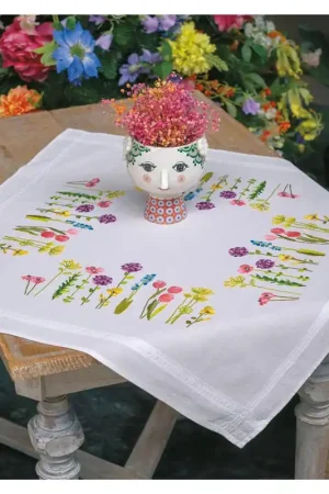 Vervaco Tafelkleed Lentebloemen borduren (pakket) PN-0199588 Hete Deal