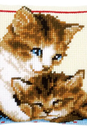 Vervaco Spelende poesjes Kruissteekkussen pakket PN-0149235 Koop Vandaag