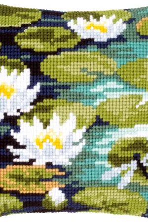 Vervaco Waterlelies Kruissteekkussen pakket PN-0148217 Laatste Versie