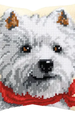 Vervaco Westie Kruissteekkussen pakket PN-0008572 Laatste Versie