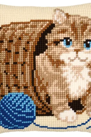 Vervaco Poes Kruissteekkussen pakket PN-0008534 Direct Verzonden