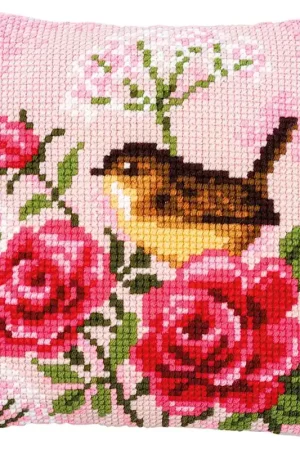 Vervaco Vogel tussen rozen Kruissteekkussen pakket PN-0166318 Op = Op