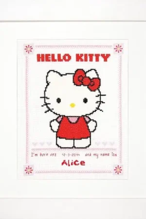 Bestel Nu Vervaco Geboortebord Helly Kitty borduren (pakket) PN-0147578 **