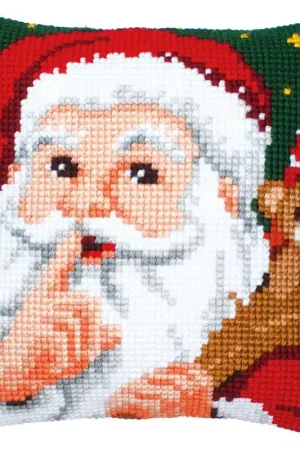 Vervaco Santa Ssssst Kruissteekkussen pakket PN-0008518 Rechtstreeks Van De Fabrikant
