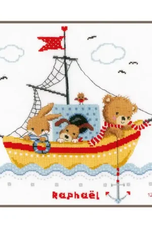 Gecertificeerd Vervaco Geboortebord Bootje varen borduren (pakket) PN-0168466