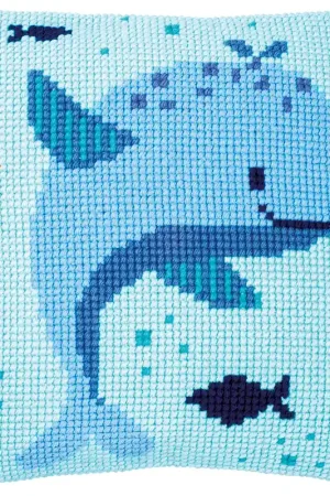 Vervaco Walvissenfun Kruissteekkussen pakket PN-0191840 ** Hete Deal