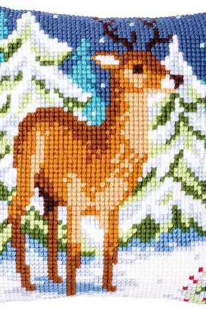 Beste Prijs Vervaco Hert in de winter Kruissteekkussen pakket PN-0146918 **