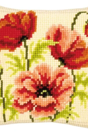 Alleen Vandaag Vervaco Wilde klaprozen Kruissteekkussen pakket PN-0144874