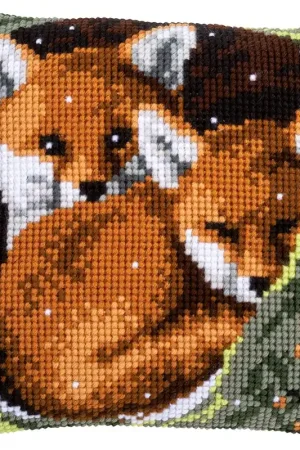 Vervaco Vosjes Kruissteekkussen pakket PN-0162175 Favoriet