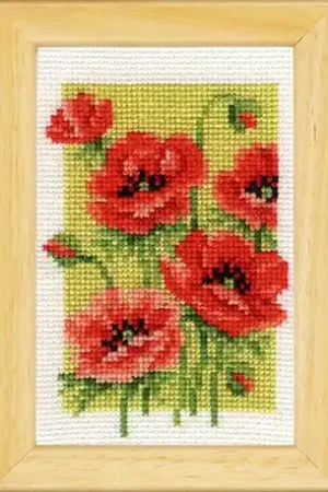 Direct Beschikbaar Vervaco Miniatuur kit Zomerbloemen set van 3 borduren (pakket) PN-0164189