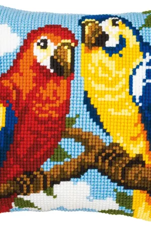 Vervaco Papegaaien Kruissteekkussen pakket Gratis Retour