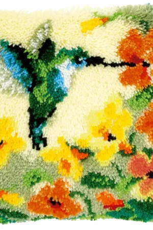 Fabrieksprijs Kolibri met bloemen Knoopkussen pakket