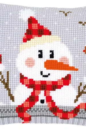 Vervaco Sneeuwman Kruissteekkussen pakket PN-0168751 Lage Prijs