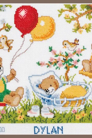 Aanbieding Vervaco Geboortebord Beertjes in de tuin borduren (pakket) PN-0011997