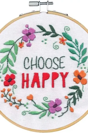 Choose Happy borduurring (pakket) Lage Kosten