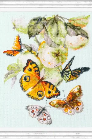 Uitverkoop Magic Needle Butterflies and Apples 130-052 borduren (pakket) **