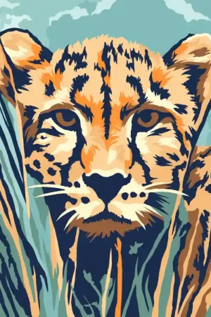 Leopard on the hunt Schilderen op nummer MINI311 Nu Kopen