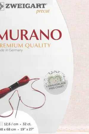 Nu Kopen Zweigart borduurstof Precut Murano Evenweave Roze (4115) 32ct 48x68cm