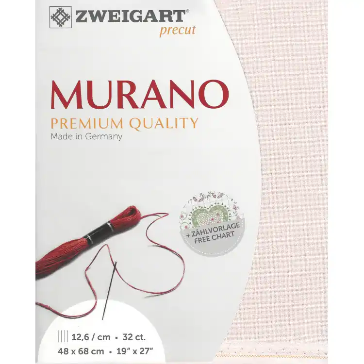 Nu Kopen Zweigart borduurstof Precut Murano Evenweave Roze (4115) 32ct 48x68cm