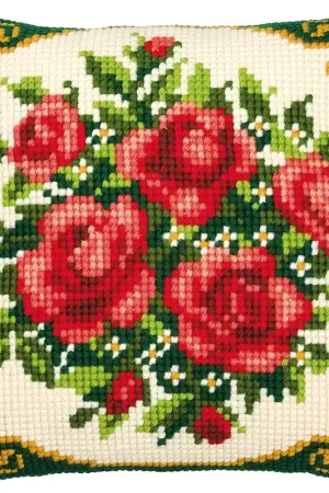Goedkoop Vervaco Bloemen Kruissteekkussen pakket PN-0008577
