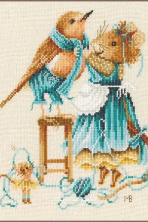 Weekendaanbieding LanArte Dressing up with Vera PN-0000087 Evenweave borduren (pakket)