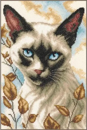 Vervaco Siamese Cat PN-0221348 borduren (pakket) Korting