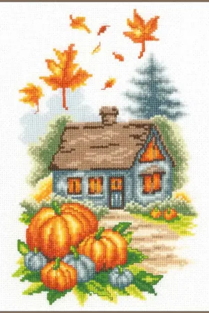 Fabrieksprijs Vervaco Herfsthuisje PN-0207257 borduren (pakket)
