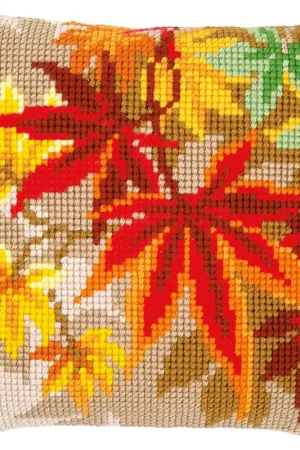 Gecertificeerd Vervaco Herfstbladeren Kruissteekkussen pakket