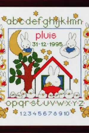 Populair Pako Nijntje Geboortetegel Pluis borduren (pakket)