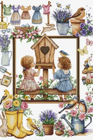 Speciale Aanbieding Luca-S Spring Garden borduren (pakket) B7047