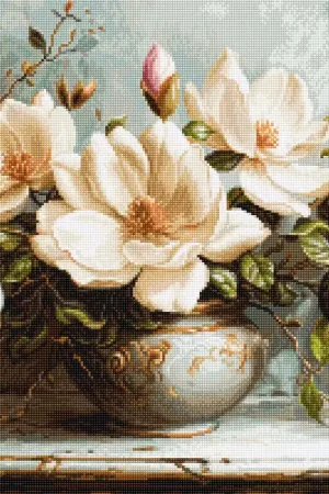 Beperkte Voorraad Luca-S The Mysterious Magnolias GOLD borduren (pakket) B707