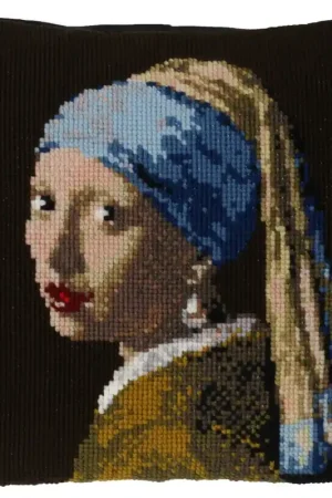 Koopje Pako Meisje met de parel Vermeer Wollen kruissteekkussen (pakket) 160.804